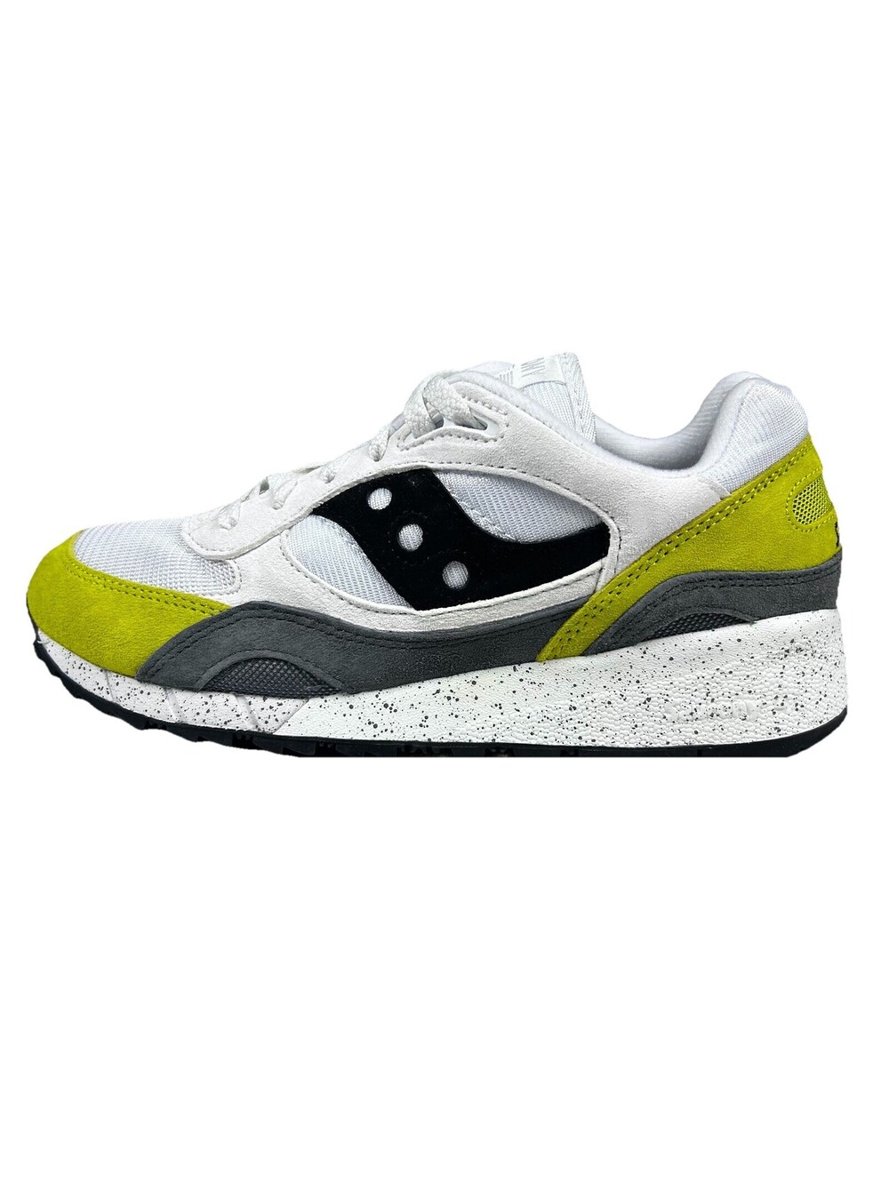 Saucony Shadow 6000 Shoes Men's 8.5 Women's 10 White Gray Performance Sneakers